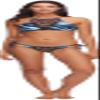Eidon women's Tiki Tie Side Cheeky Bikini Bottom Swimsuit, Athena Navy Print, X-Large view 4