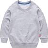 HAXICO Unisex Kids Solid Cotton Pullover Sweatshirt T-Shirt Toddler Baby Boys Girls Crewneck Long Sleeve T-Shirt Tops Blouse Gray, 12 Months view 1