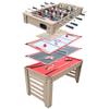 Hathaway Madison 54-in 6-in-1 Multi Game Table for Gameroom  Billiards with Glide Hockey, Ping Pong, Shuffleboard, Bowling, and Foosball Table Toppers  Driftwood Finish, Complete Accessories view 1