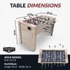 Hathaway Madison 54-in 6-in-1 Multi Game Table for Gameroom  Billiards with Glide Hockey, Ping Pong, Shuffleboard, Bowling, and Foosball Table Toppers  Driftwood Finish, Complete Accessories view 2