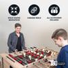 Hathaway Madison 54-in 6-in-1 Multi Game Table for Gameroom  Billiards with Glide Hockey, Ping Pong, Shuffleboard, Bowling, and Foosball Table Toppers  Driftwood Finish, Complete Accessories view 4