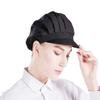 Nanxson 3pcs Chef Hats for Women Men Chef Caps Work Hats Kitchen Cooking Bakers Hat for Food Service with Brim Black view 4