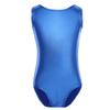 Agoky Girls Glitter Metallic Leather Dance Clothing Set Sleeveless/Long Sleeve Gymnastics Leotard Unitard Workout Tracksuit Blue 3-4 Years view 1