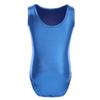 Agoky Girls Glitter Metallic Leather Dance Clothing Set Sleeveless/Long Sleeve Gymnastics Leotard Unitard Workout Tracksuit Blue 3-4 Years view 3