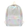 Goodbag Boutique Fashion Hologram Backpack Laser Leather Shiny Backpack Daypack for Women, Silver view 1
