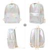 Goodbag Boutique Fashion Hologram Backpack Laser Leather Shiny Backpack Daypack for Women, Silver view 3