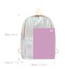 Goodbag Boutique Fashion Hologram Backpack Laser Leather Shiny Backpack Daypack for Women, Silver view 4