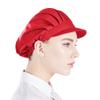 Nanxson 3pcs Chef Hats for Women Men Chef Caps Work Hats Kitchen Cooking Bakers Hat for Food Service with Brim Red view 1
