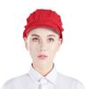 Nanxson 3pcs Chef Hats for Women Men Chef Caps Work Hats Kitchen Cooking Bakers Hat for Food Service with Brim Red view 2