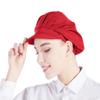 Nanxson 3pcs Chef Hats for Women Men Chef Caps Work Hats Kitchen Cooking Bakers Hat for Food Service with Brim Red view 3