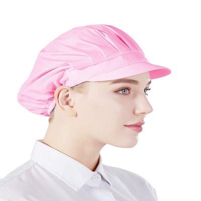 Nanxson 3pcs Chef Hats for Women Men Chef Caps Work Hats Kitchen Cooking Bakers Hat for Food Service with Brim Pink