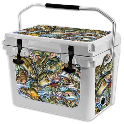 MightySkins (Cooler Not Included) Skin Compatible with RTIC 20 Cooler (2017 Model) - Action Fish Puzzle | Protective, Durable, and Unique Vinyl Decal wrap Cover | Easy to Apply | Made in The USA