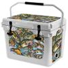 MightySkins (Cooler Not Included) Skin Compatible with RTIC 20 Cooler (2017 Model) - Action Fish Puzzle | Protective, Durable, and Unique Vinyl Decal wrap Cover | Easy to Apply | Made in The USA view 1