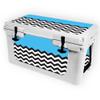 MightySkins (Cooler Not Included) Skin Compatible with RTIC 45 Cooler (2017 Model) - Baby Blue Chevron | Protective, Durable, and Unique Vinyl Decal wrap Cover | Easy to Apply | Made in The USA view 1