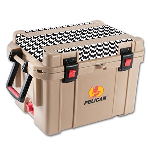 MightySkins (Cooler Not Included) Skin Compatible With Pelican 45 qt Cooler Lid Houndstooth | Protective, Durable, and Unique Vinyl Decal wrap cover | Easy To Apply, Remove, and Change Styles | Made in the USA