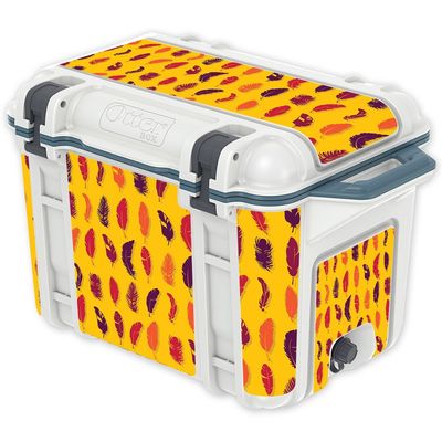 MightySkins (Cooler Not Included) Skin Compatible with OtterBox Venture 45 qt Cooler - Feathers | Protective, Durable, and Unique Vinyl Decal wrap Cover | Easy to Apply | Made in The USA