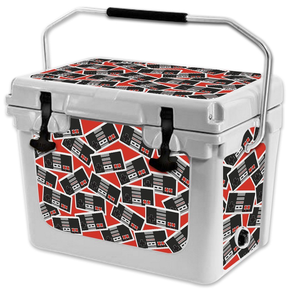 MightySkins (Cooler Not Included) Skin Compatible with RTIC 20 Cooler (2017 Model) - Retro Controllers 3 | Protective, Durable, and Unique Vinyl wrap Cover | Easy to Apply | Made in The USA