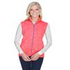 J America Ladies' Lasic Cosmic Fleece Vest L FRE CRL/ MAGENTA view 1