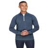 J America Adult Triblend Fleece Quarter-Zip 2XL TRUE NAVY TRBLND view 1
