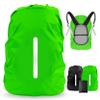 LAMA 2 Pack Waterproof Rain Cover for Backpack, Reflective Rucksack Rain Cover for Anti-Dust/Anti-Theft/Bicycling/Hiking/Camping/Traveling, M Size (for 30L-40L Backpack), 1 Pcs Black + 1 Pcs Green view 1