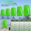 LAMA 2 Pack Waterproof Rain Cover for Backpack, Reflective Rucksack Rain Cover for Anti-Dust/Anti-Theft/Bicycling/Hiking/Camping/Traveling, M Size (for 30L-40L Backpack), 1 Pcs Black + 1 Pcs Green view 3