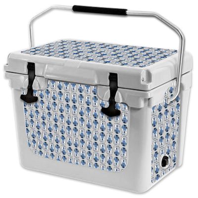 MightySkins (Cooler Not Included) Skin Compatible with RTIC 20 Cooler (2017 Model) - Galaxy Bots | Protective, Durable, and Unique Vinyl Decal wrap Cover | Easy to Apply | Made in The USA