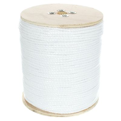 West Coast Paracord Twisted 3 Strand Polypropylene Rope (White, 1/4 Inch, 300 Feet) - Waterproof and Floats in Water