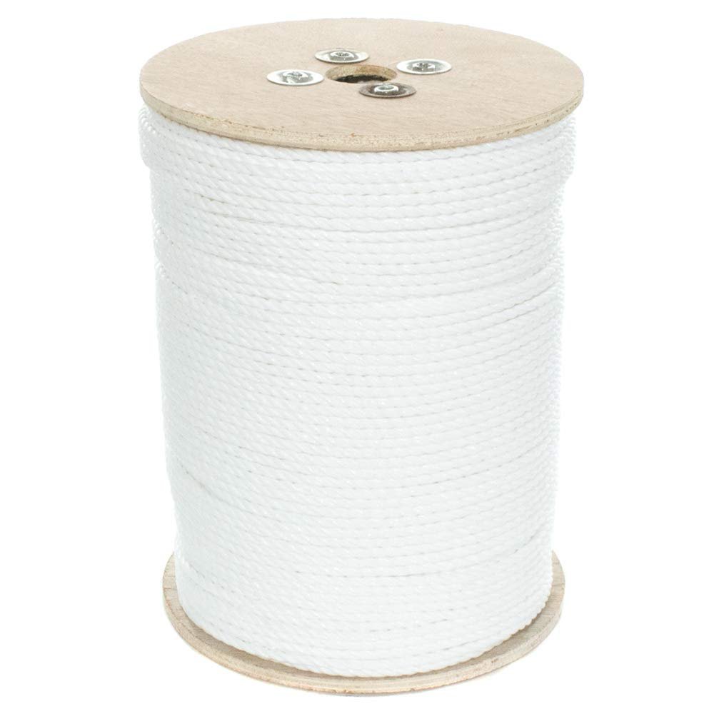 West Coast Paracord Twisted 3 Strand Polypropylene Rope (White, 3/16 Inch, 1200 Feet) - Waterproof and Floats in Water