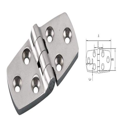 Marine Part Depot Heavy Duty Stainless Steel Standard Hinge - 4"