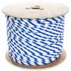 West Coast Paracord Twisted 3 Strand Polypropylene Rope (White and Blue, 3/4 Inch, 250 Feet) - Waterproof and Floats in Water view 1