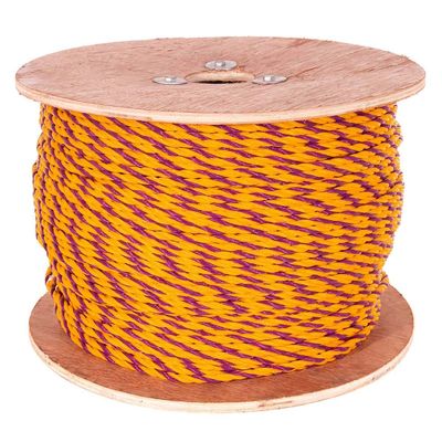 West Coast Paracord Twisted 3 Strand Polypropylene Rope (Yellow and Magenta, 1/4 Inch, 300 Feet) - Waterproof and Floats in Water