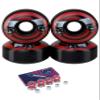 Cal 7 Skateboard Wheels and Bearings | 52mm 100A Wheel Set Combo (TophatSkeleton) view 1