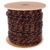 West Coast Paracord Twisted 3 Strand Polypropylene Rope (Black and Orange, 1/2 Inch, 100 Feet) - Waterproof and Floats in Water view 1
