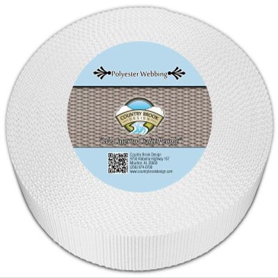 Country Brook Design - 1 1/2 Inch Printable Heat Set Heavy Polyester Webbing Closeout, 10 Yards