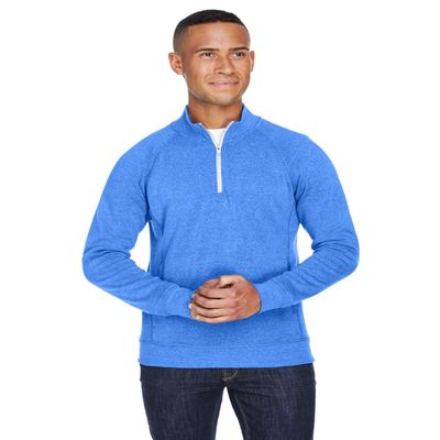 J America Adult Triblend Fleece Quarter-Zip M Cool Ryl Tribld