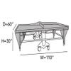 Covermates Elite Ping Pong Table Cover  Water-Resistant All-Weather Table Tennis Cover with Buckle Straps, & Storage Pockets, Heavy-Duty Polyester Indoor Outdoor Protector, 110W x 60D x 30H, Khaki view 3