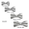 Classic Gift Wedding Tuxedo Suits Satin Bow Ties from Boy Baby Toddler to Adult (EX-Large (Adult), Silver) view 3