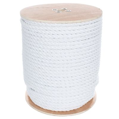 West Coast Paracord Twisted 3 Strand Polypropylene Rope (White, 5/8 Inch, 50 Feet) - Waterproof and Floats in Water