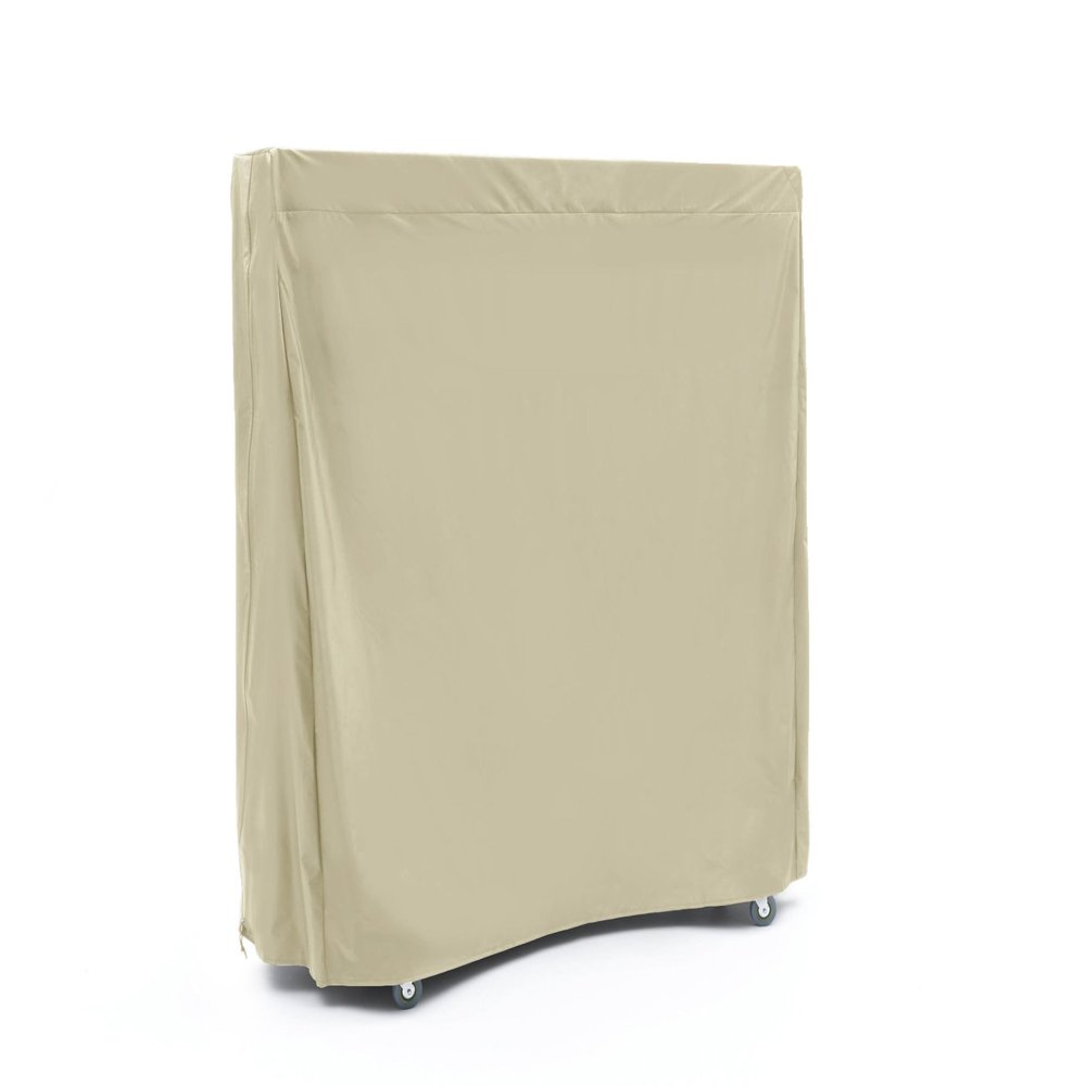 Covermates Elite Upright Ping Pong Table Cover  Water-Resistant All-Weather Folding Table Cover with Zipper & Buckle Straps, Indoor Outdoor Table Tennis Protector, 60W x 28D x 60H, Khaki