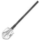 BUGOUT Multi-Function Folding Entrenchment Tool and Pouch - Shovel, Saw, Screw Drivers, Cord Cutter, Bottle Opener, Compass, Fire Striker