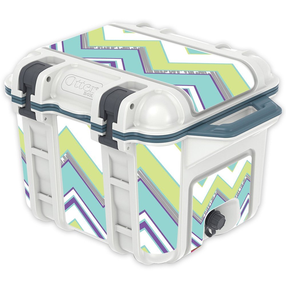 MightySkins (Cooler Not Included) Skin Compatible with OtterBox Venture 25 qt Cooler - Pastel Chevron | Protective, Durable, and Unique Vinyl Decal wrap Cover | Easy to Apply | Made in The USA