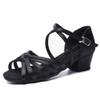 MSMAX Toddler Girls Latin Dancing Shoes Low Heel Kids Salsa Ballroom Dance Shoes for Girls Black 13.5 M US Little Kid view 1