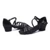MSMAX Toddler Girls Latin Dancing Shoes Low Heel Kids Salsa Ballroom Dance Shoes for Girls Black 13.5 M US Little Kid view 3