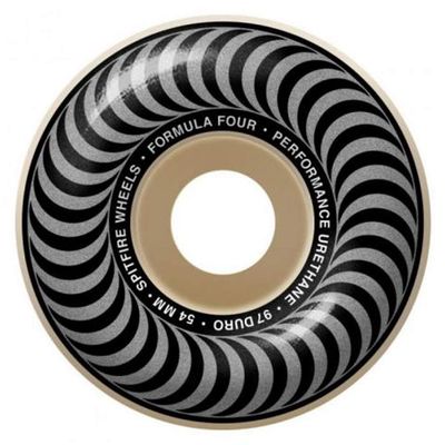 Spitfire Unisex Adult Formula Four Classics 99 Classic Shape. The #1 Shape in Skateboarding Worldwide - Proven for Speed and Control. - Silver, 54mm