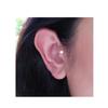 Womens 1 Pc Summer Style Gold/Silver Plated Cubic Zirconia Tragus Ear Cuff Clip Earring White view 2
