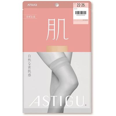 Atsugi Astigu Leg Stocking Hada Skin Feeling 22cm - 25cm - 357 Skinny Beige (Green Tea Set)