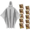 Rain Ponchos for Adults, 10 Packwith Hood Emergency Rain Ponchos Family Pack,Fit Men and Women, Perfect for Disneyland,Clear view 1