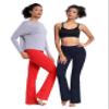 BUBBLELIME 29"/31"/33"/35"/37" 4 Styles Women's High Waist Bootcut Yoga Pants - Basic Nylon_DARKNAVY M-35 Inseam view 4