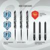 Shot Darts Steel Tip, Tipu (21g/23g/25g), 80% Tungsten, Front Balanced with Secure grip for Maximum Aerodynamics, Handcrafted Professional Dart Set and Flights Made in New Zealand, Metal Tip Bar Darts view 3