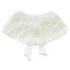 ACSUSS Toddlers Kids Girls Faux Fur Shawl Wraps Cape Ribbon Ties Bolero Shrug Wedding Communion Flower Dress Cover Up Beige One Size view 2
